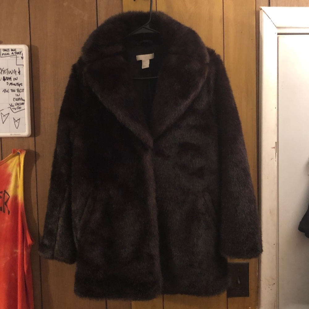H&M FAUX FUR COAT